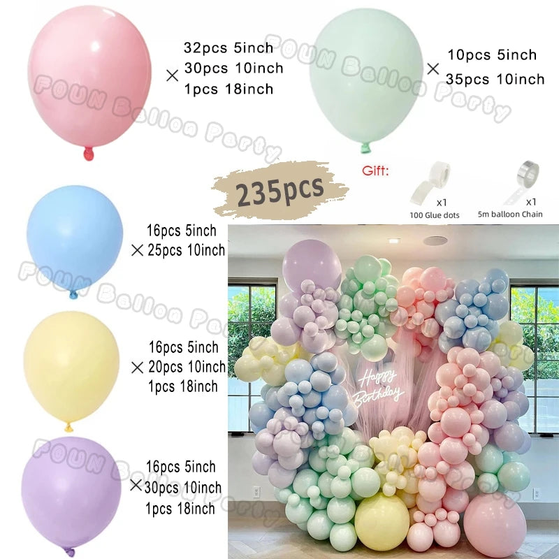 Butterfly Balloon Garland Arch Kit Macaron Purple Pink Orange Balloon Girls Birthday Party Wedding Anniversary Event Decoration