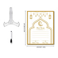 Reusable Acrylic Ramadan Calendar Board Wooden Base Table Ornament with Pen Mubarak Eid Advent Day Suhoor Iftaar Countdown Gifts