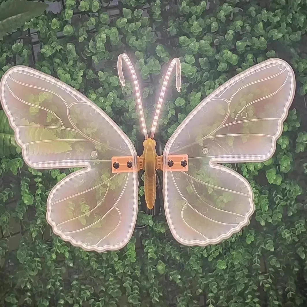 1pcs LED Outdoor Simulation Dynamic Static Butterfly Lights for Festival Home Decor Holiday Party DIY Decorations