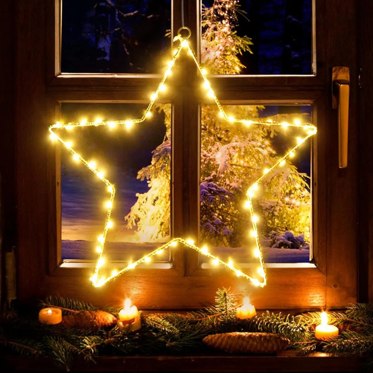 1/3 Pack LED Iron Star Christmas Lights, Battery Powered with Remote Control, 8 Modes Lamps for Home, Indoor & Outdoor Xmas Decoration