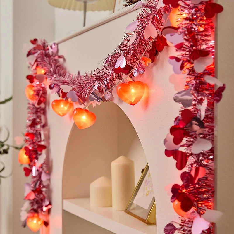 2M Spring Easter Garlands with Eggs LED Light String DIY Wreath Decora for Home Party Easter Birthday Kids Gift Hanging Ornament