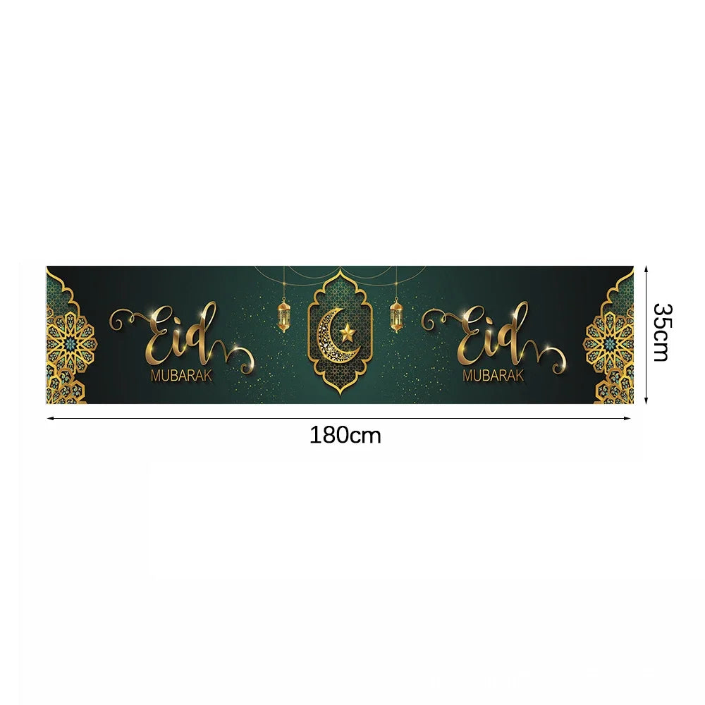 Ramadan Table Runners Eid Mubarak Moon Star Tablecloths Decoration Eid Party Table Decorations Islamic Muslim Party  2026