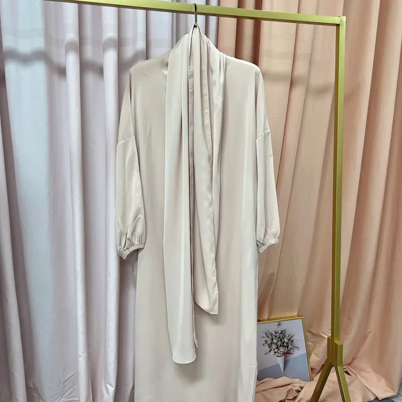 Ramadan One Piece Muslim Prayer Garment Women Hijab Abaya Maxi Dress Khimar Burqa Islamic Clothing Overhead Arab Robe
