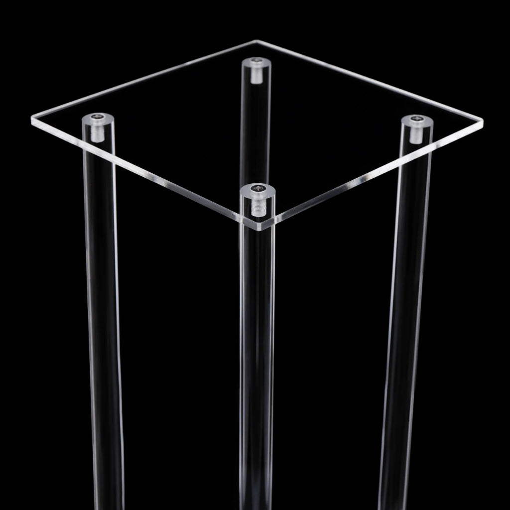 10x Rectangle Acrylic Vases Wedding Centerpiece Flower Stand Pedestal Clear Column For Birthday Party Home Decor 31.5 Inch