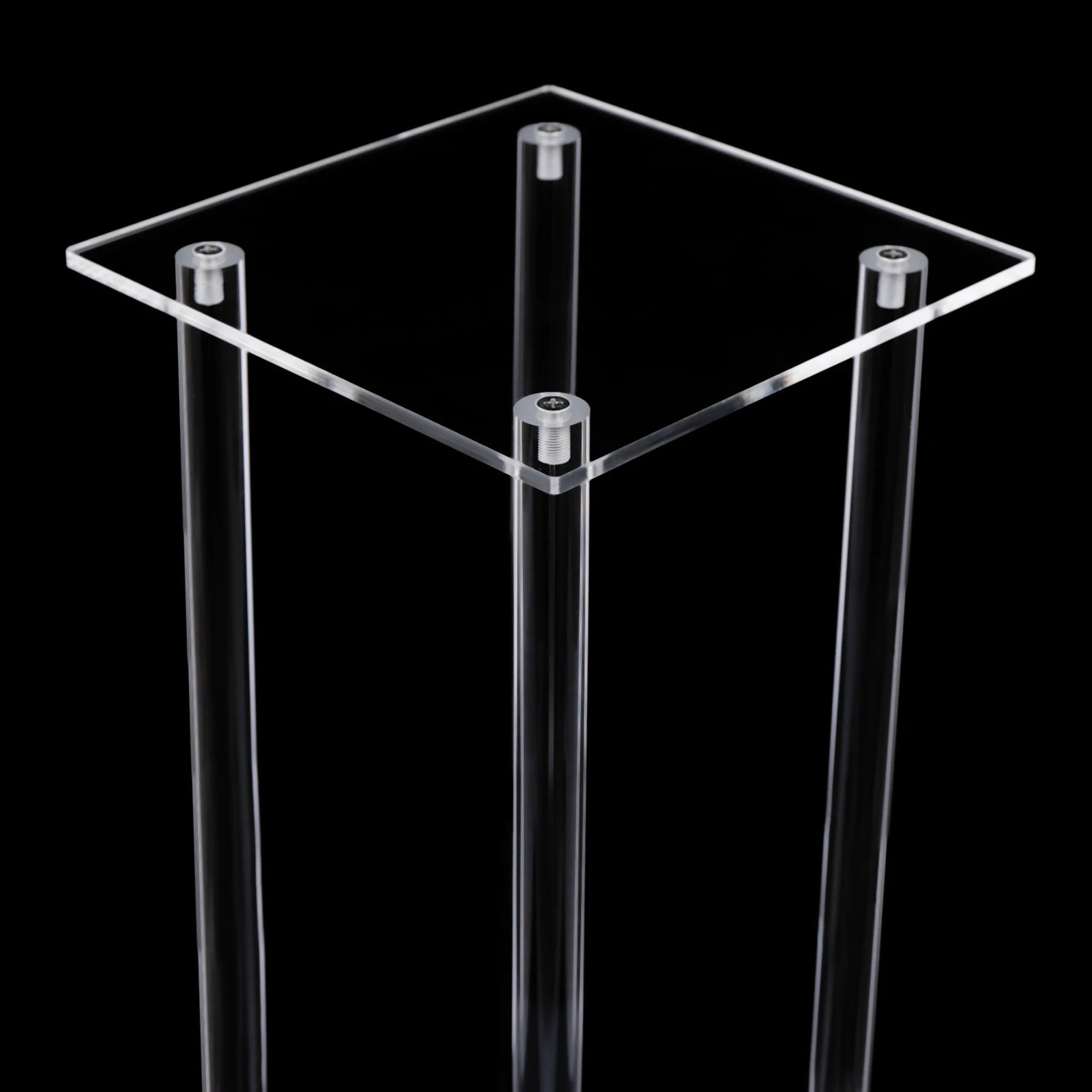 10x Rectangle Acrylic Vases Wedding Centerpiece Flower Stand Pedestal Clear Column For Birthday Party Home Decor 31.5 Inch