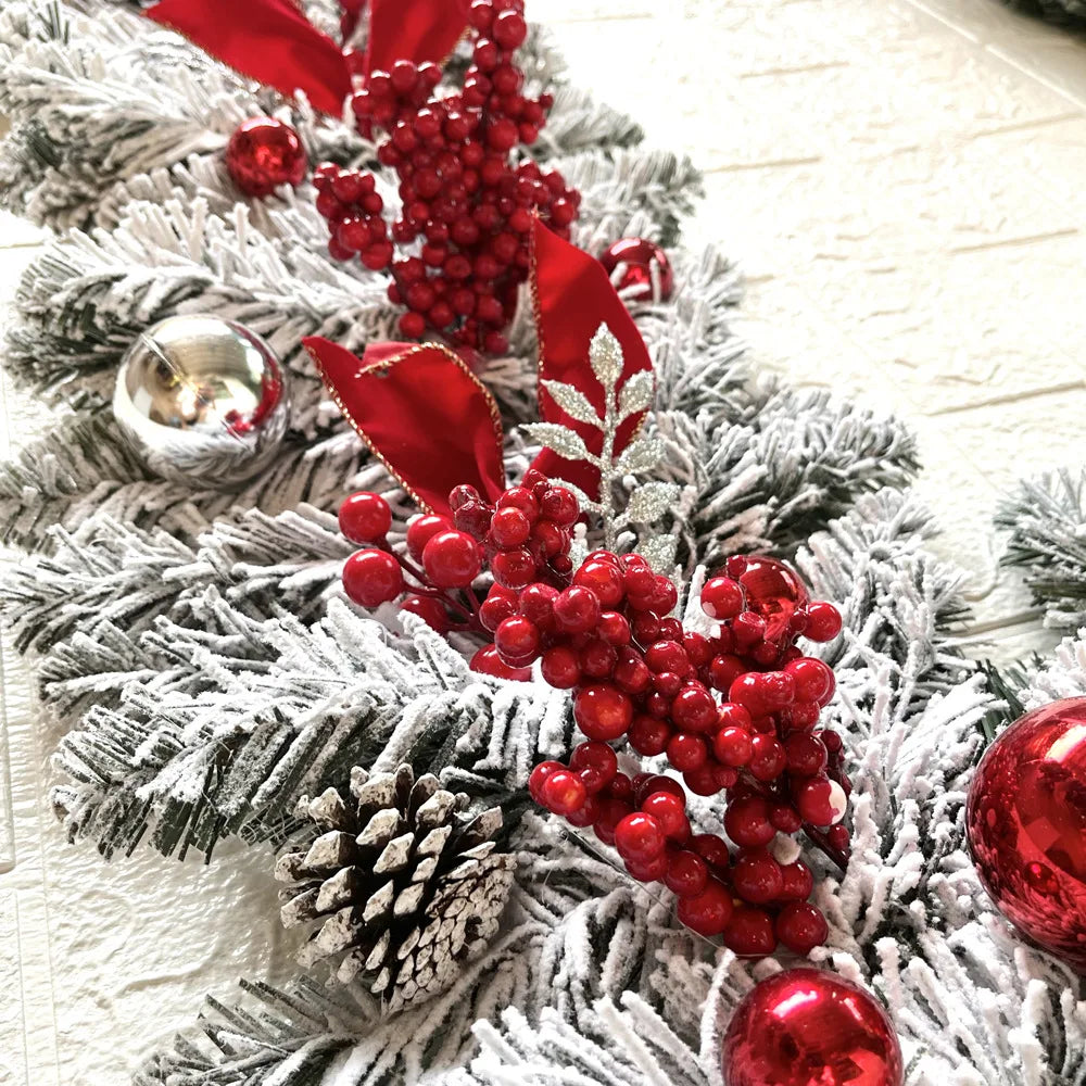2024 front door Christmas wreath decoration upside down tree vine Christmas door and window decoration supplies