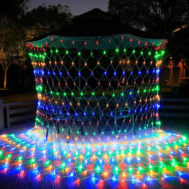 3mx2m 2mx2m 1.5mX1.5m Christmas Garlands LED String Christmas Net Light Fairy Xmas Party Garden Wedding Decoration Curtain Light