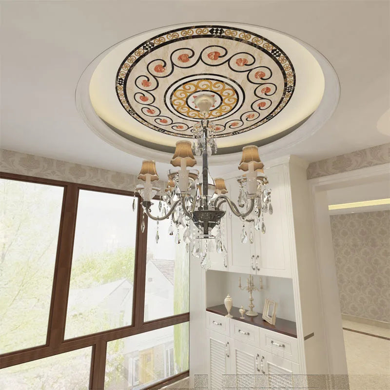 Creativity Ceiling Decorative Parquet Floor Ceiling Lamp Decorative Cover Waterproof Self-adhesive Stickers Living room Decorate