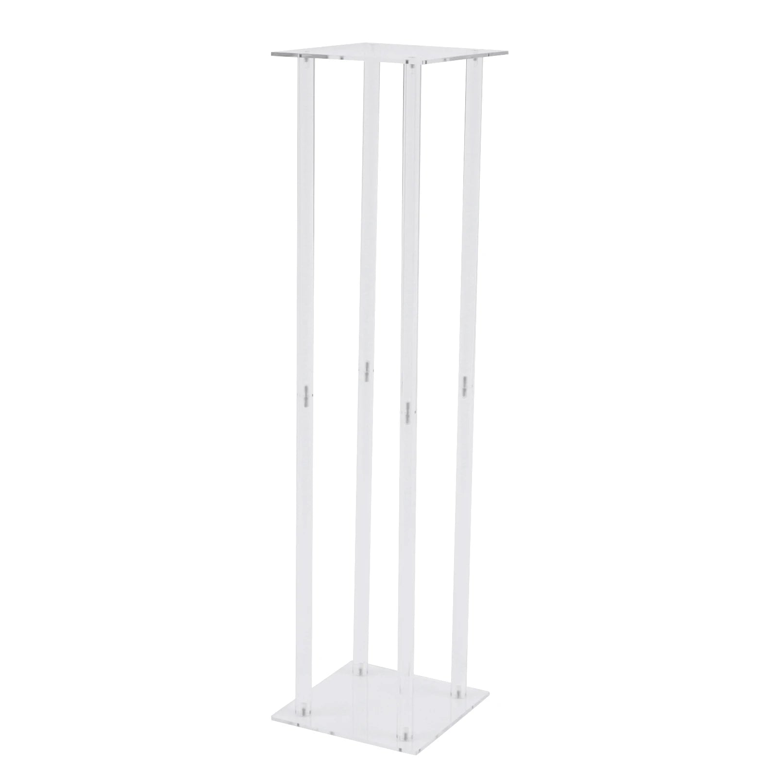 10x Rectangle Acrylic Vases Wedding Centerpiece Flower Stand Pedestal Clear Column For Birthday Party Home Decor 31.5 Inch