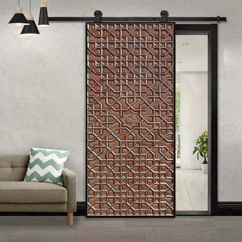 Medieval Stone Hutongs DIY Door Wall Sticker Home Decor Living Room Children Room Bedroom Art Mural Self-adhesive PVC Wallpaper