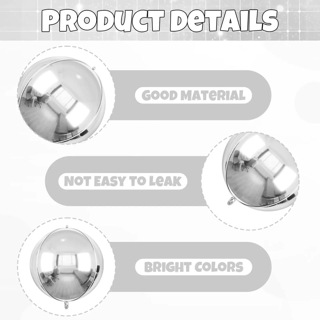 6pcs 22 inch 4D Big Round Exploding Star Foil Balloons Anniversary Birthday Wedding Theme Party Decoration Balloons