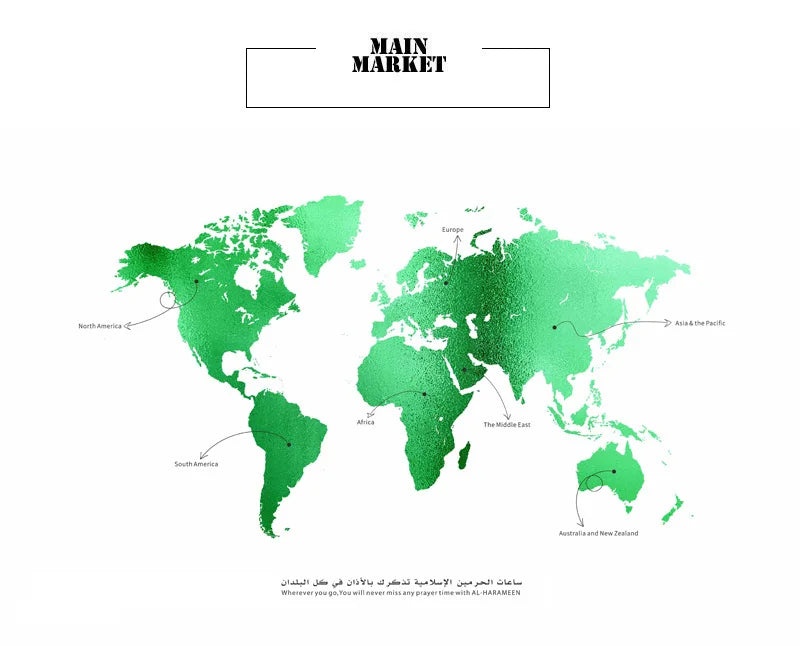Muslim Clock Mecca Time for All Islamic Prayers with Multiple Azan Sound Qiblah Direction Temp Hijir Calendar and Audio Out