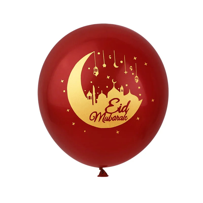 15-30Pcs Eid Mubarak Moon Star Latex Balloons Kit 2026 Muslim Islamic Festival Party Decoration Supplies Ramadan Kareem Gifts