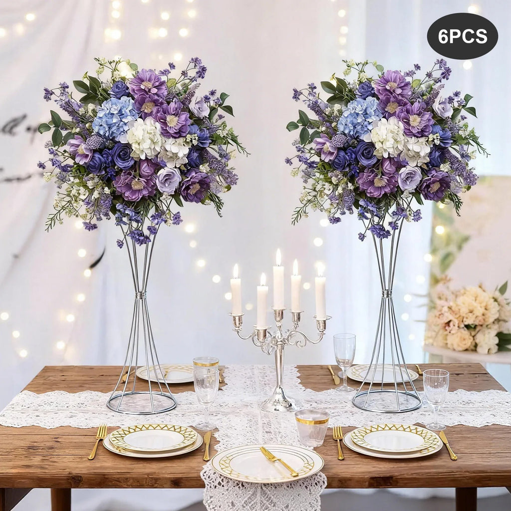 6PCS Wedding Flower Stand 2kg Load-bearing Capacity Artificial Flower Display Rack Flower Stand for Weddings Party