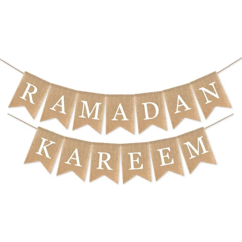 Make Your Mantle or Fireplace Stand Out with This 2 Pack Ramadan Kareem Banner Ramadan Party Decor Supplies 2025