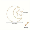 Golden Moon Star Set DIY Wall Decoration Metal Iron Wall Room Window Frame Decoration