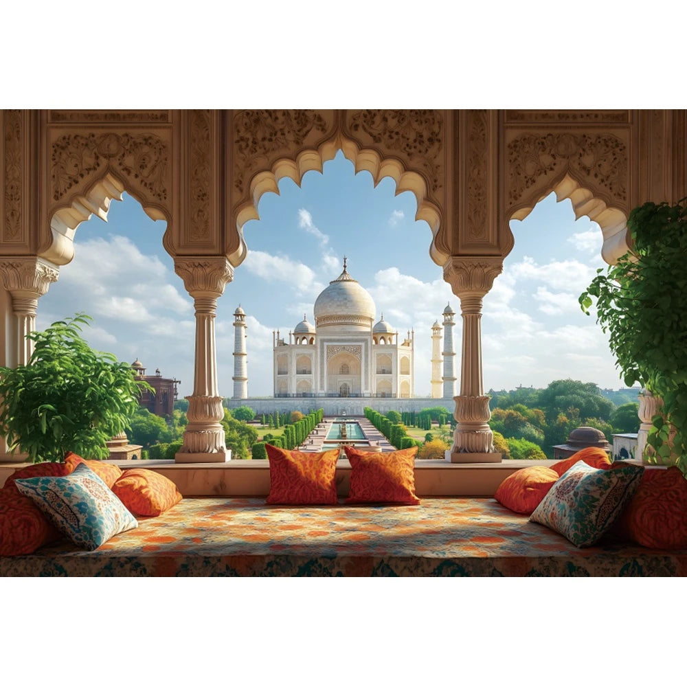 Islamic Mosque Background Ramadan Aladdin Eid Mubarak 2026 Muslim Kareem Al Fitr Festival Party Indoor Decoration Photo Backdrop