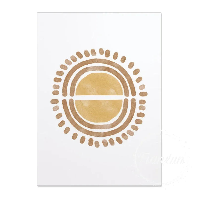 Nursery Wall Art Sun Stars Moon Earth Posters And Prints Children's Room Decoration Cartoon Universe Picture For Kid Room Poster