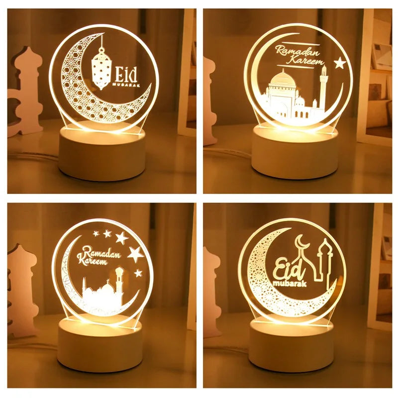 EID Night Light Mubarak Ramadan Decoration For Home 2025 Islamic Muslim Party Decor Ramadan Kareem Happy Eid Al Adha Ramadan