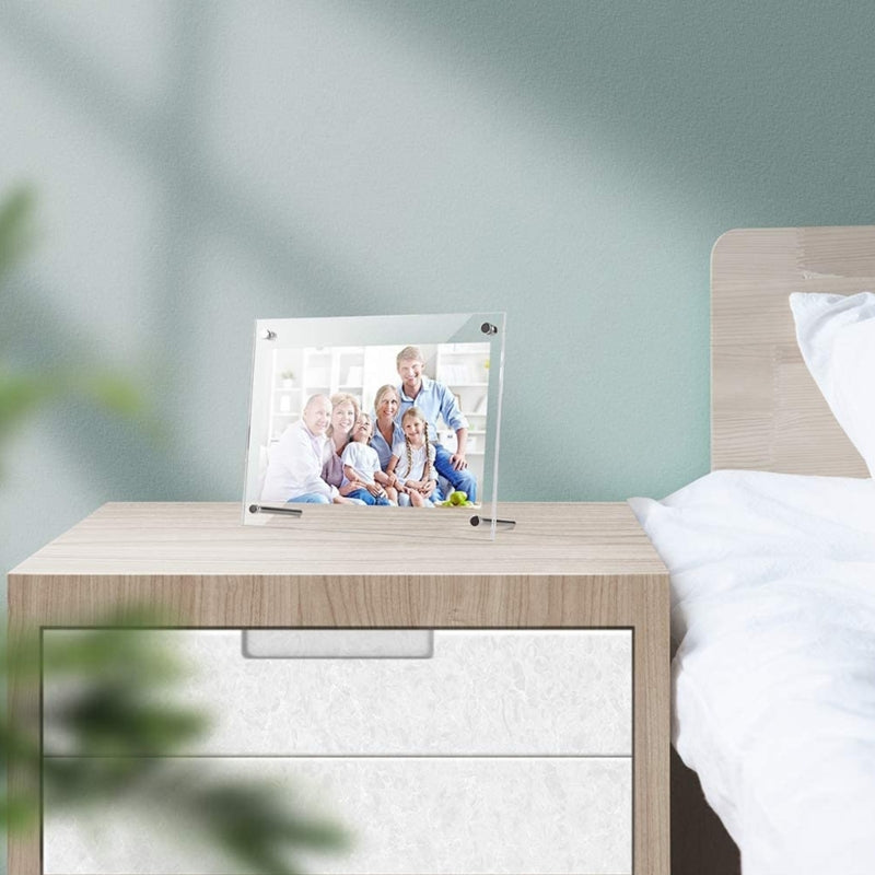 A4 Acrylic Photo Frame Display Stand Paper Holder, Certification Holder for Bedroom Dormitory Tabletop Decorations