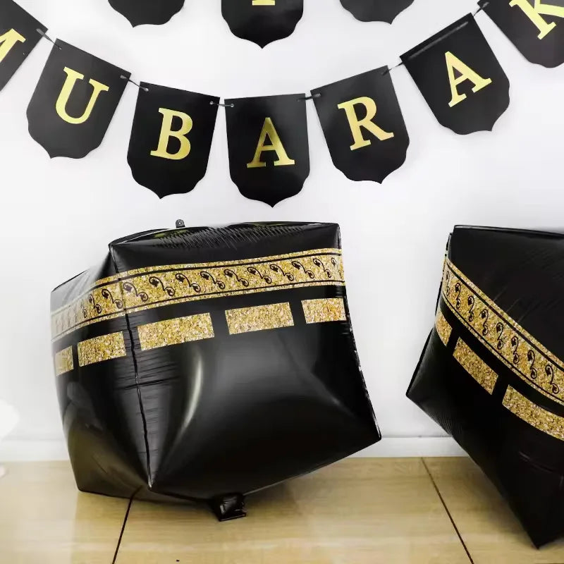 1/3/5Pcs Islamic Muslim Aluminum Foil Balloon Ramadan Kareem Eid Mubarak Festival Party Gift Box Helium Ball Decoration Supplies
