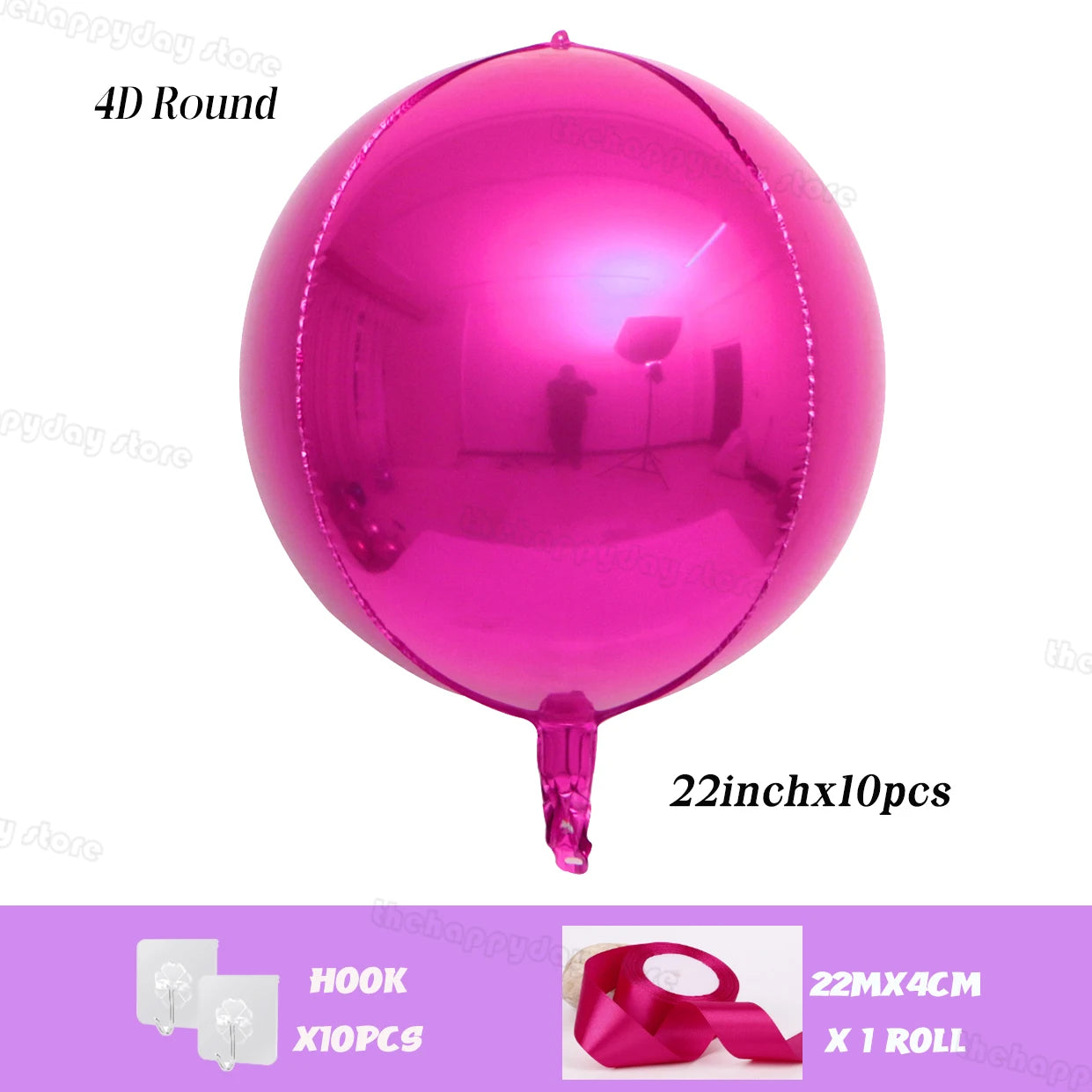 20/10Pcs Hanging 4D Round Foil Balloons 22in Dark Green 4D Round Balloon for Wedding Birthday Xmas Party Helium Air Globos Decor