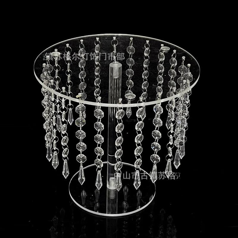 Wedding dessert table cake stand combination set European style crystal acrylic pastry tray decoration ornaments