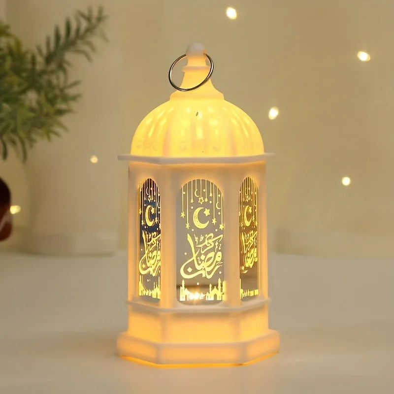 New Led Lantern Retro Ramadan Decor Islam Muslim Party Gifts Eid Mubarak Candles Night Light Eid Colorful Ramadan Ornaments 2024