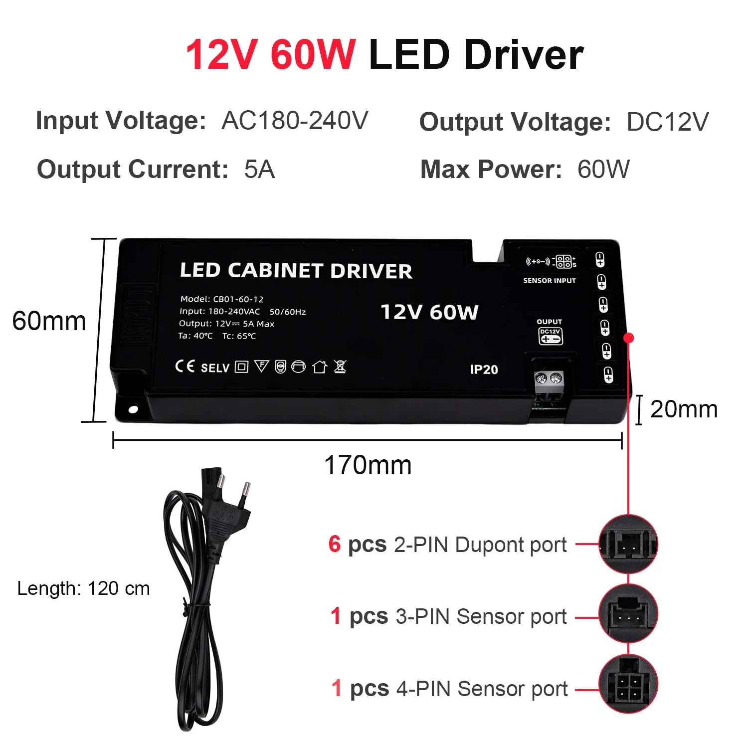 Under Cabinet COB LED Strip Light Collection Display Closet Bookcase Wardrobe Lamp Tape Penetrable Wood Dimmable Touch Sensor