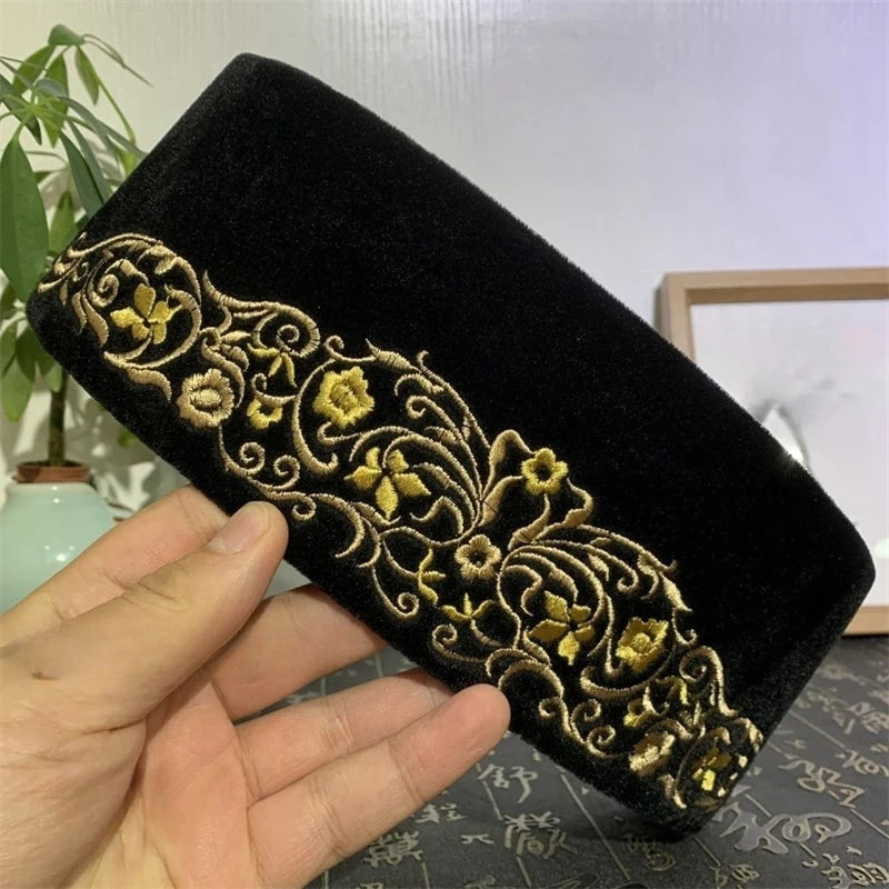 Muslim Caps For Men Clothing Tax Products Turkey Shipping-Fee Prayer Malaysian Boat Hat Kippa Islamic Kufi Topi Black 03157