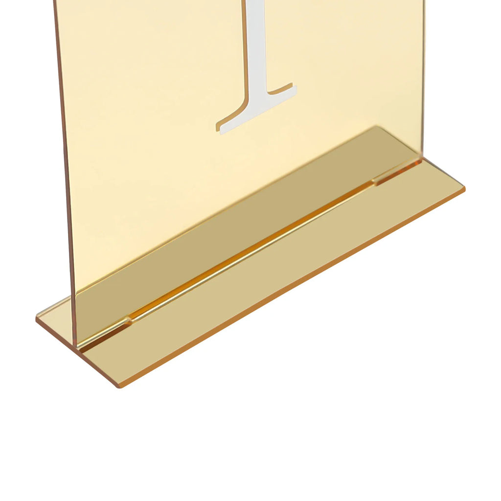 20Pcs Wedding Table Numbers Mirror Acrylic Desktop Post-it Clip with Stands for Wedding Reception, Event, Party