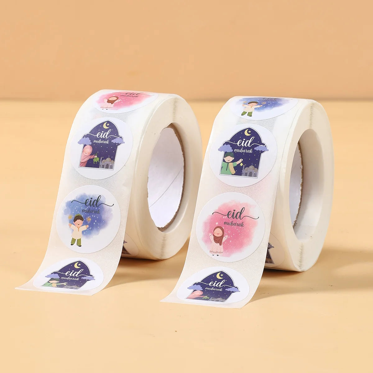EID Mubarak Stickers Ramadan Decoration 2025 For Favor Gifts Label Ramadan Kareem Islamic Muslim Party Eid Al Adha Gifts