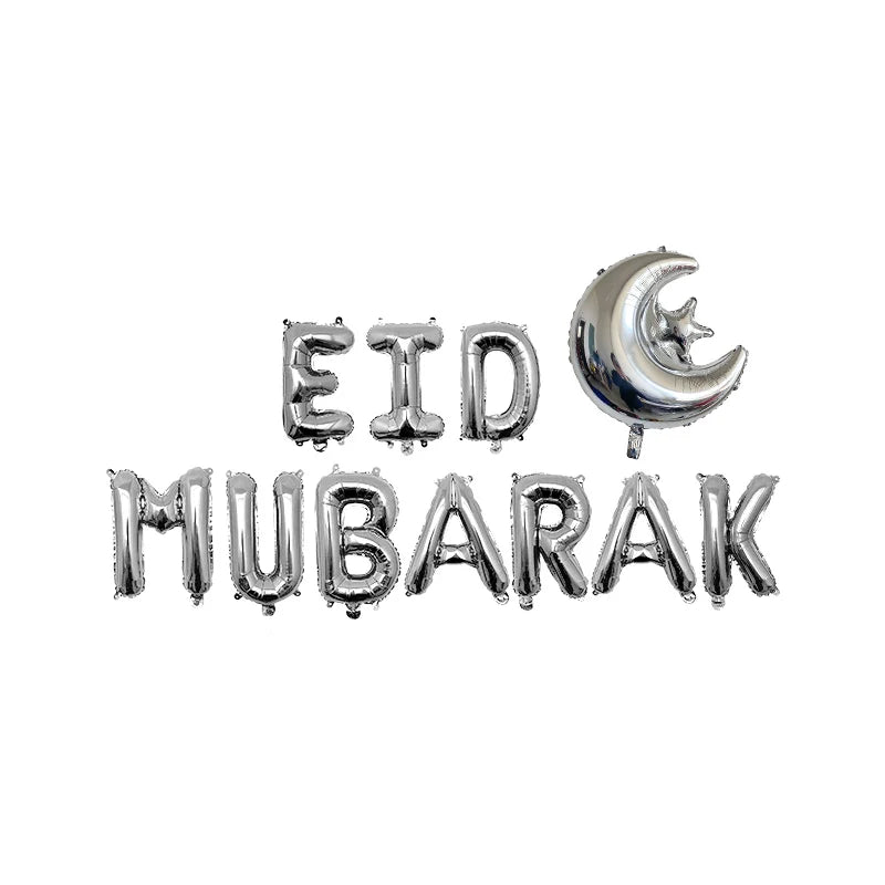 1set Moon Star Balloon Set for Muslim EID Mubarak Festival Home DIY Decoration Ramadan Kareem Kids Birthday Party Ballon Globos