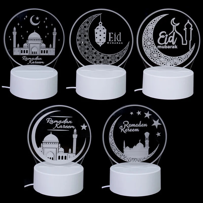 EID Night Light Mubarak Ramadan Decoration For Home 2025 Islamic Muslim Party Decor Ramadan Kareem Happy Eid Al Adha Ramadan