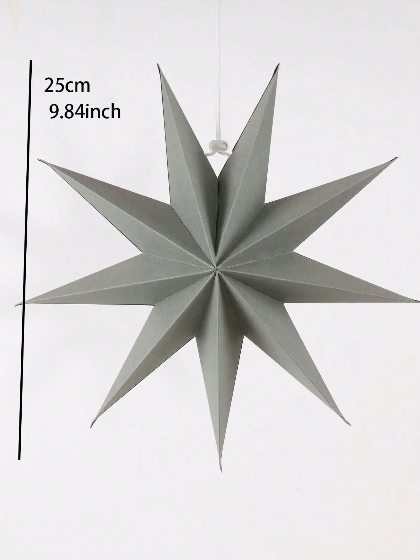 1Pc Black White Gray Paper Lanterns Hanging Star Lampshade Christmas Nine-Pointed Star Origami Lanterns Household Decorations