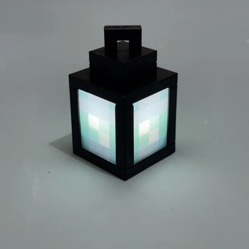 16 Colors Luminous Lantern Nightlight Game Pixel Style Atmosphere Light Rechargeable DIY Home Decor Ornament Festival Lantern