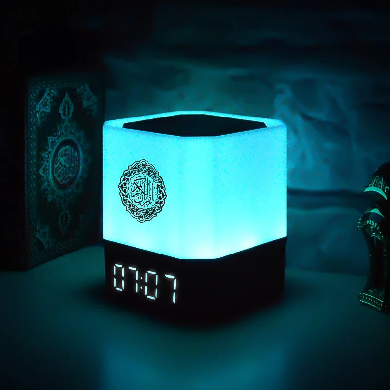 Quran Azan Clock Koran Islamic Muslim Bright Night Light Lamp Holy Bluetooth Speaker Wireless Portable Arab Ramadan Caixa De Som