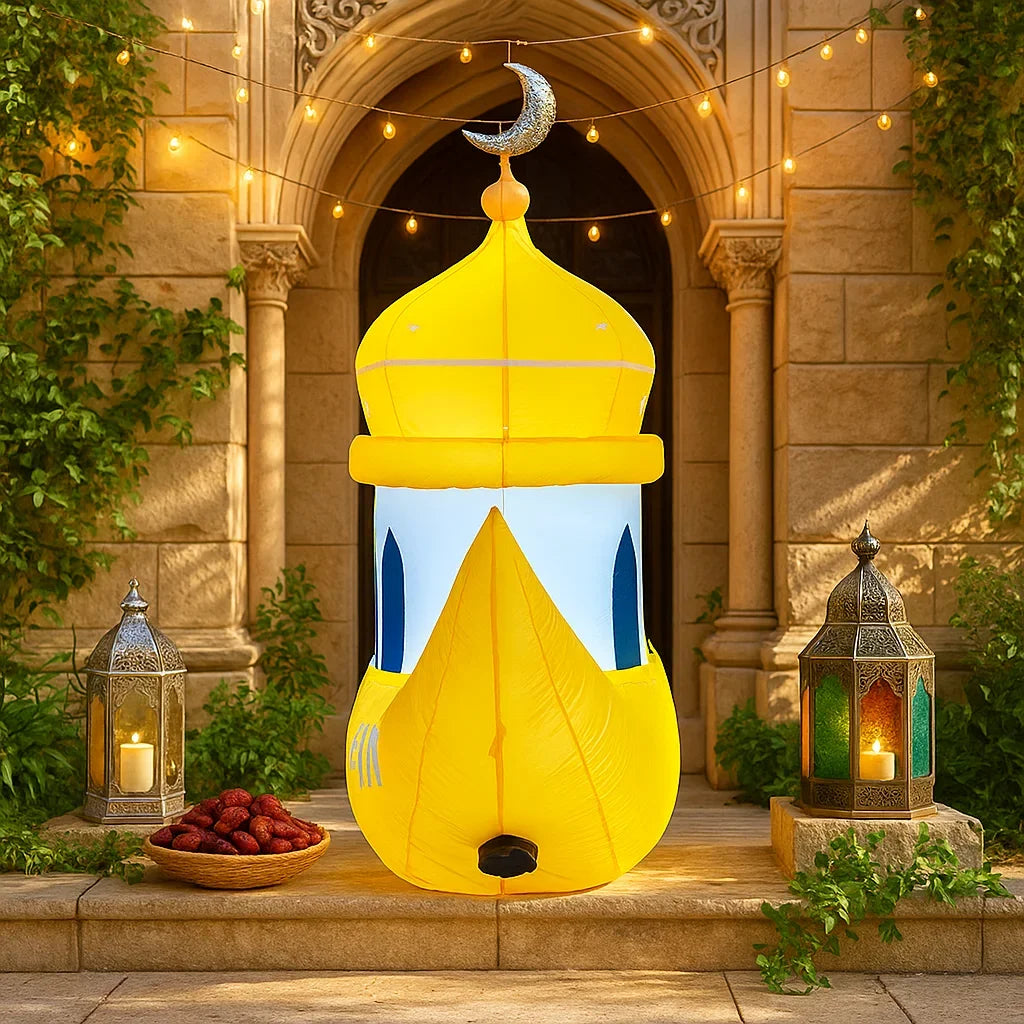 Muslim Islamic Ramadan Inflatable toys LED Decor Airblown Outdoor Yard Garden Eid Mubarak Fasting Celebrate Holiday Ornament