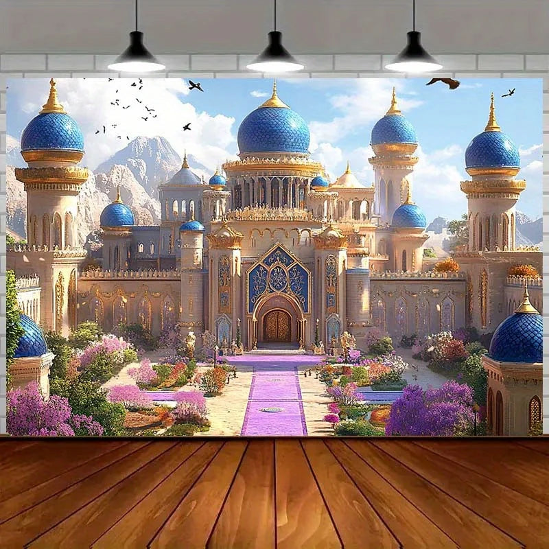 VIKAMA Elegant Eid al Fitr Party Background Banner Islamic Decoration Background Ramadan Culture Arab Night Party Decoration
