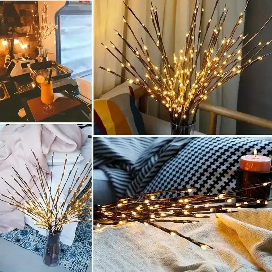 LED Garden Simulation Birch Branches with Luminous Atmosphere Branch Lights – Warm White DIY Decorative String Light