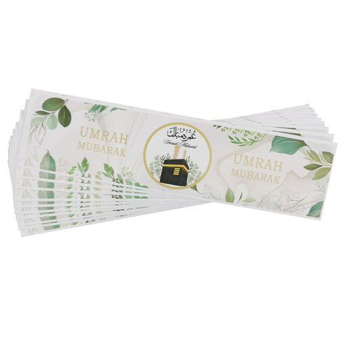 1bag Leaf Eid Umrah Mubarak Ramadan Stickers Party Paper Water Bottle Stickers Seal Labels Gift Tag Sticker Party Decoration