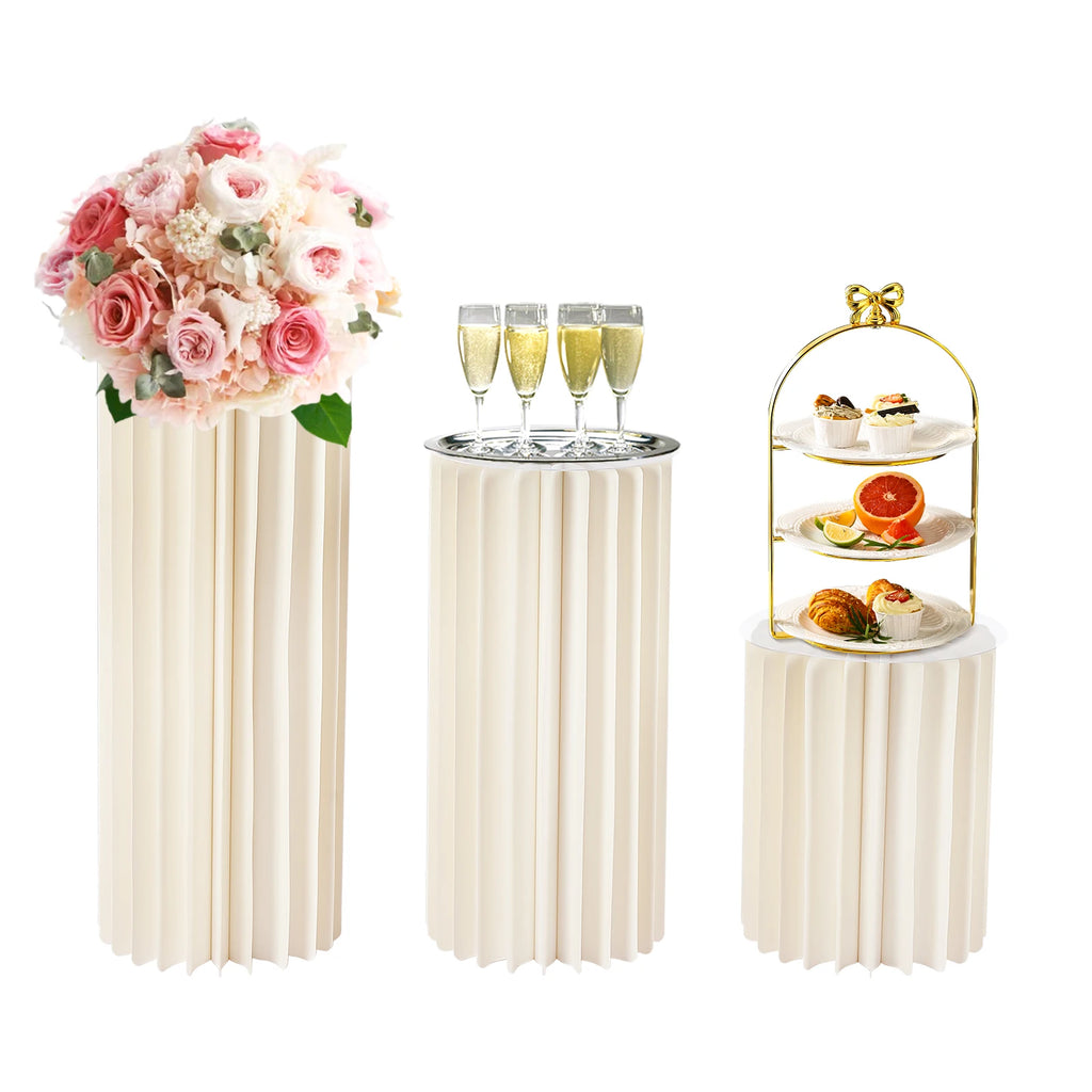 3/5Pcs Wedding Centerpieces Cardboard Vases, Flower Vase Flowers Stand for Party Tables Decorations