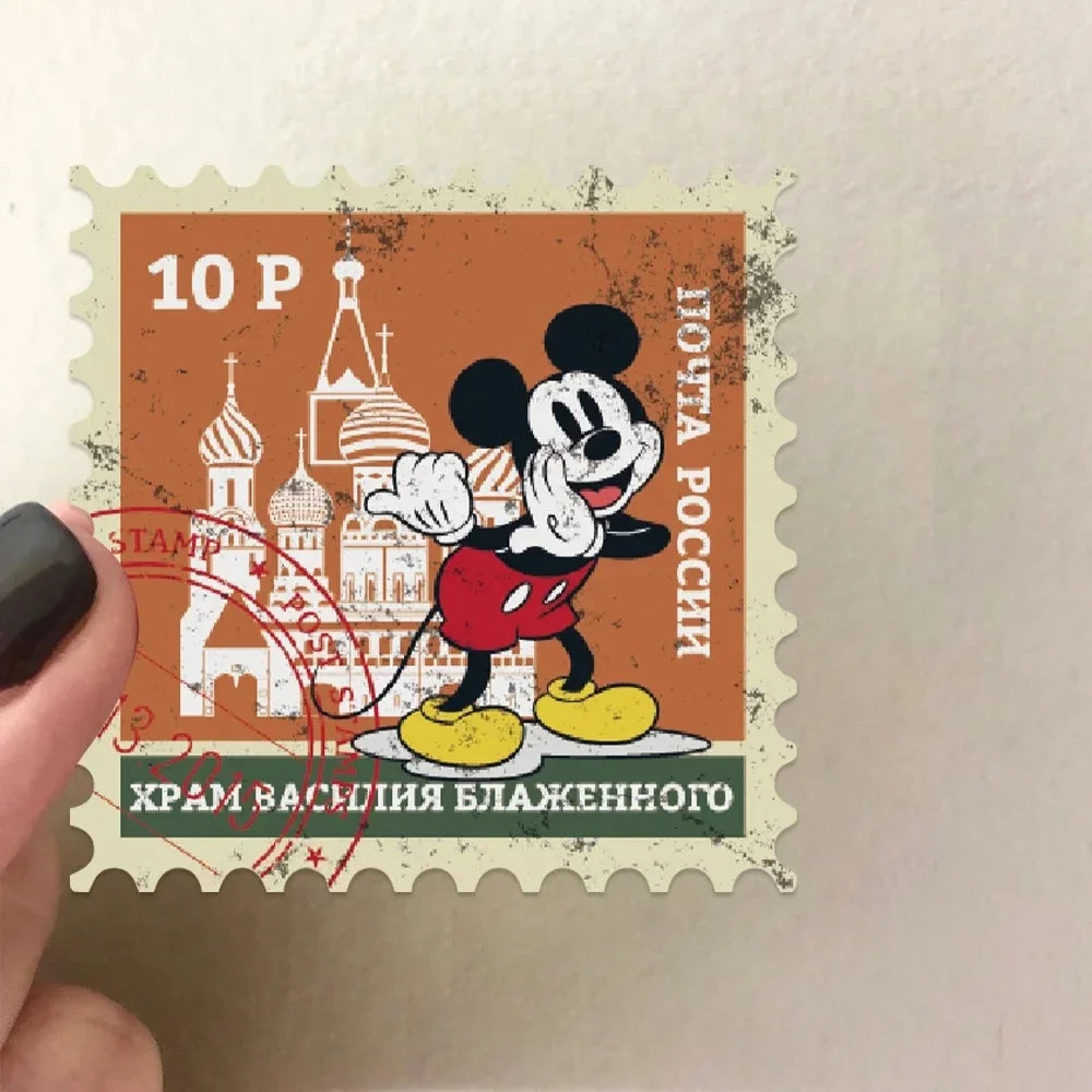 50PCS Retro Disney Mickey Stamps Cartoon Sticker DIY Phone Laptop Luggage Skateboard Graffiti Decals Fun for Kids Toys Gifts