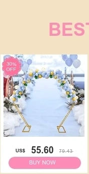 79" White Metal Crescent Moon Wedding Arch 2PCS DLY Decor Framework Iron For Wedding Party Stand