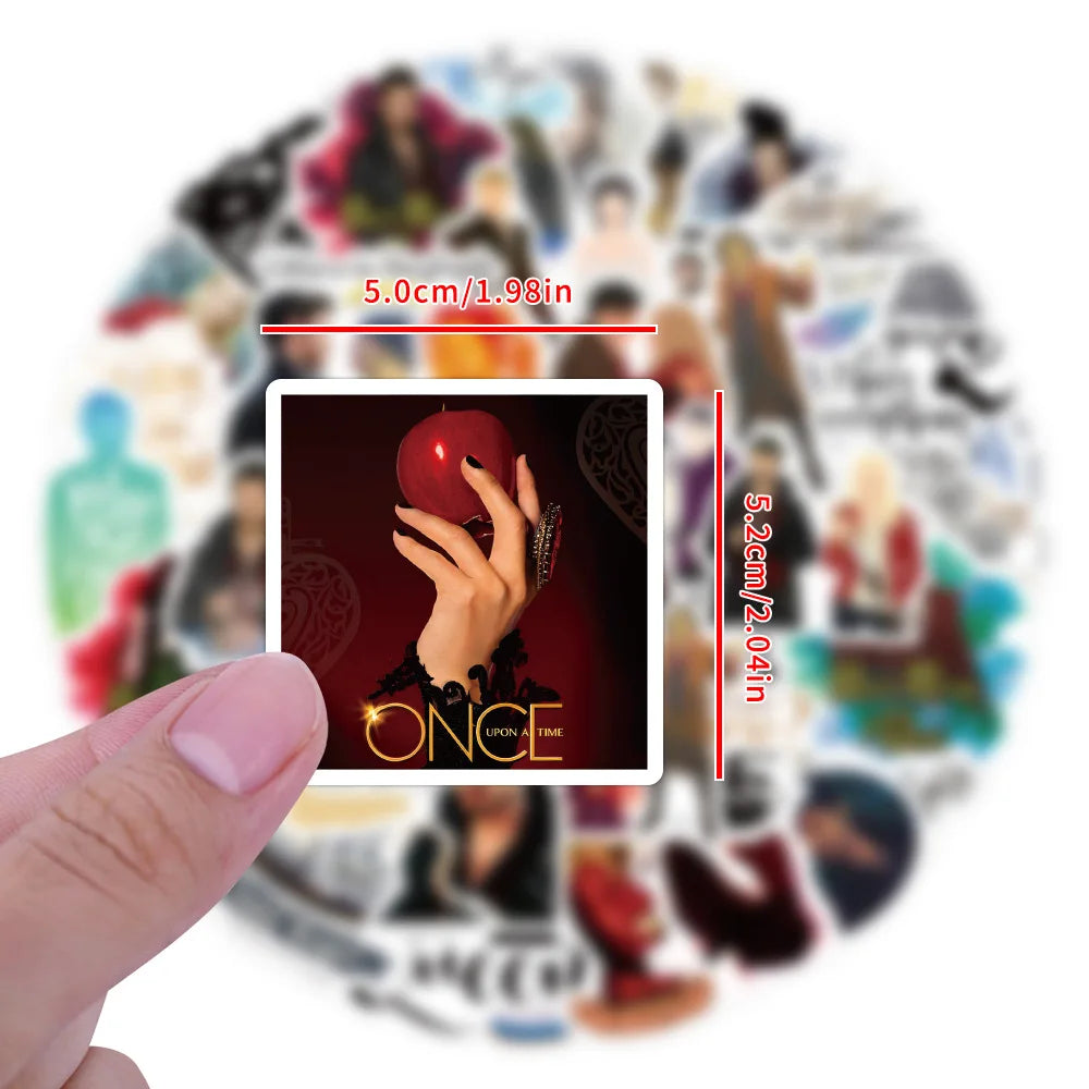 60PCS Once Upon a Time Science Fiction Movies Stickers PVC Decals Toys DIY Waterproof Skateboard Luggage Phone Fridge Gifts