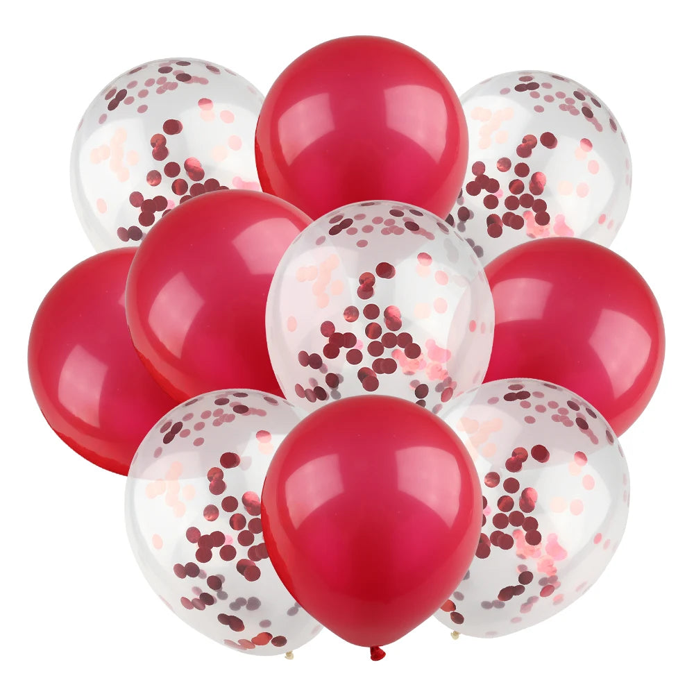 Heart Star Balloon Metallic Balloons 14pcs Gold Red Blue Pink Confetti Baloon Set For Happy Birthday Baby Shower Wedding Globos