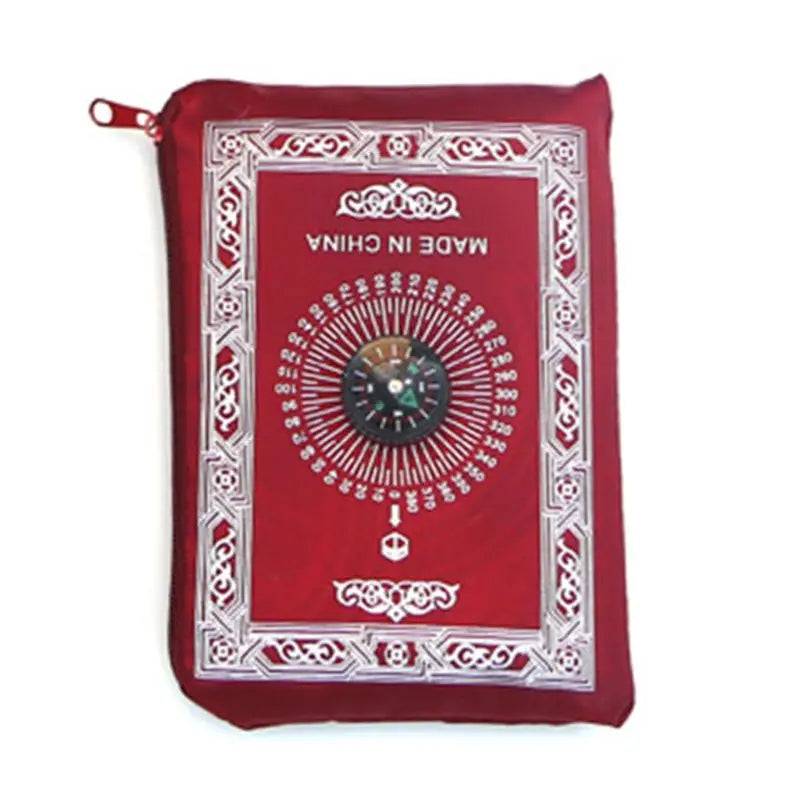 Portable Waterproof Muslim Prayer Mat Rug With Compass Vintage Pattern Islamic E DropShipping