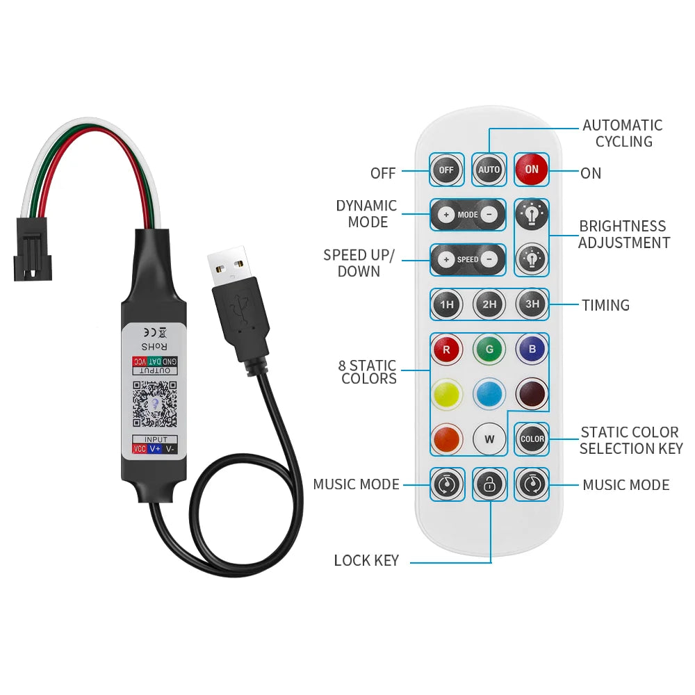 WS2812B Lights Christmas Ball Bubble WS2812 30/60leds/m Addressable led light striping Fairy Lantern lights decorations outdoor