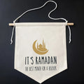 It’s Ramadan Canvas Banner for eid mubarak home wall Door decoration Muslim Islamic Kareem Ramadan decoration Sign family gift