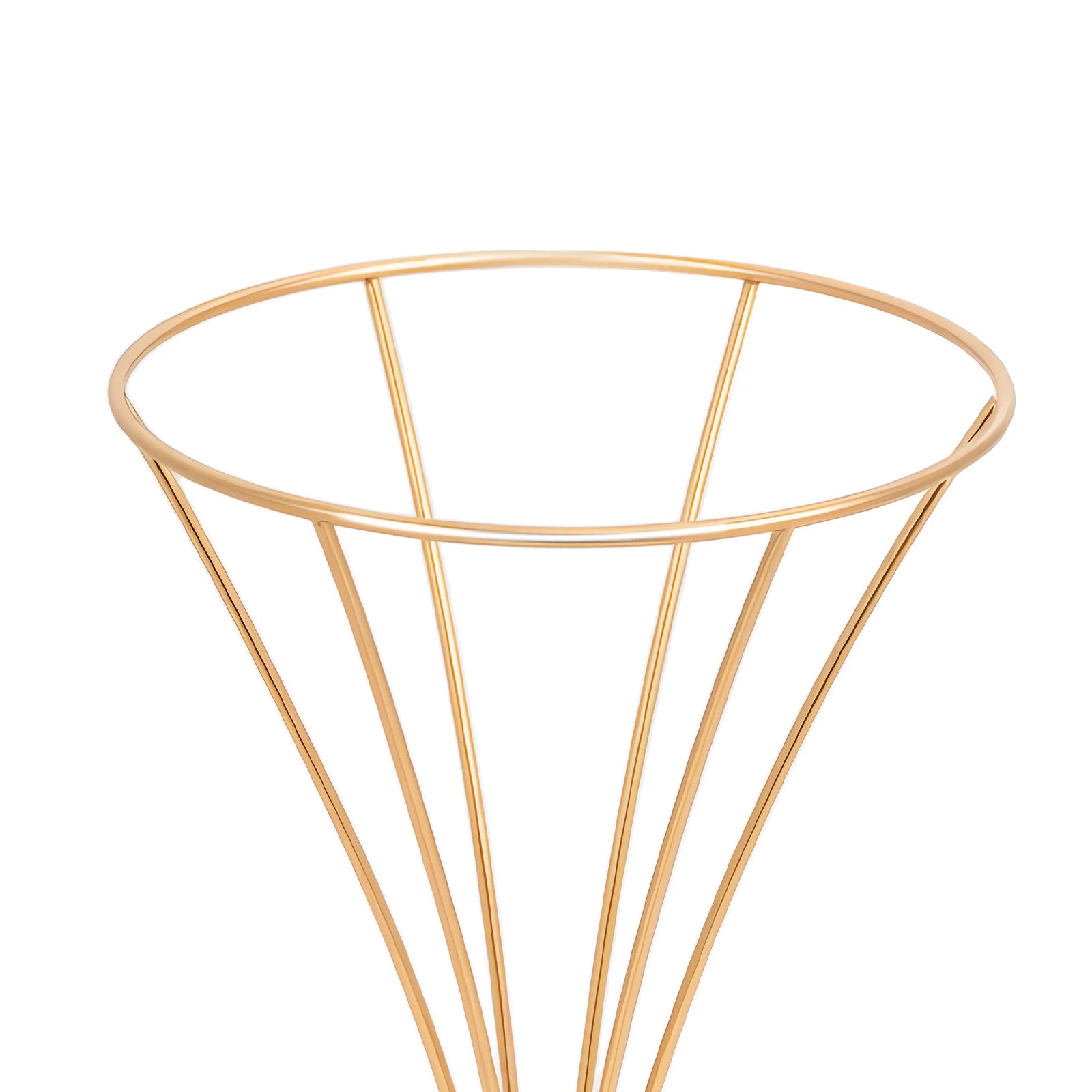 3PCS Hourglass-Shaped Golden Vase, Metal Wedding Centerpieces Vase, Flower Road Lead Stand for Table Wedding Party Banquet